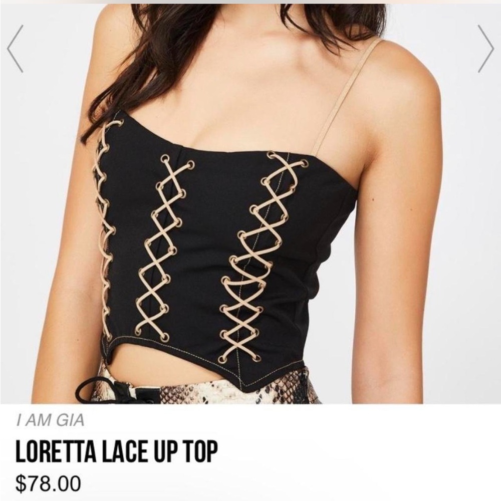 I.AM.GIA. Loretta lace up top in size small
